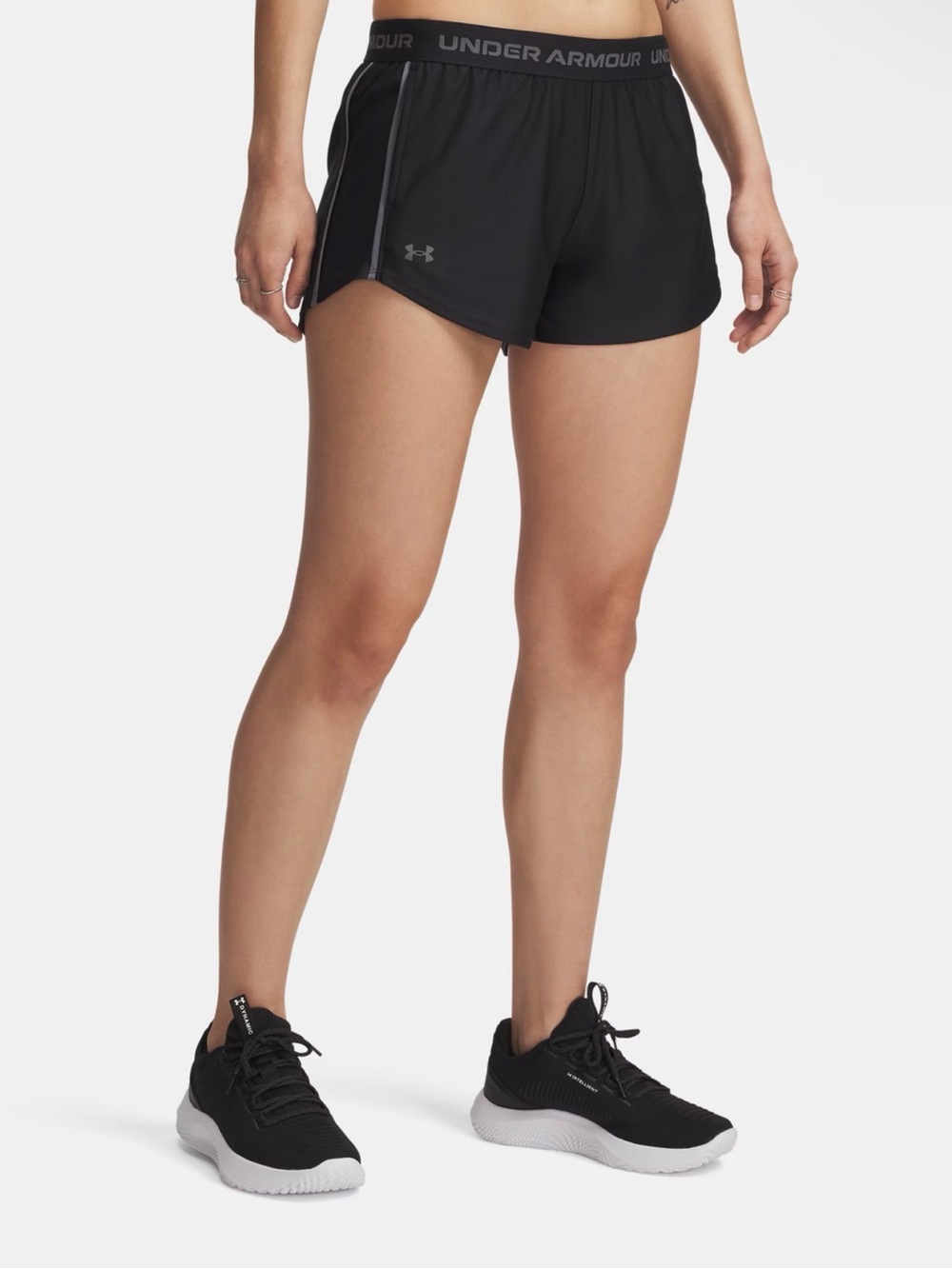 NWT- Women’s Under Armour Tech Play Up Shorts: Black/Gray | Size: 2XL
